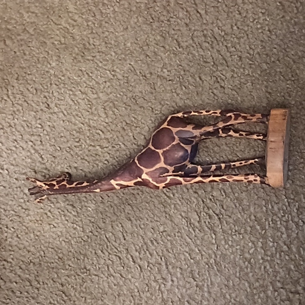 Wooden Giraffe Approx 12 Inches Tall - Picture 2 of 7